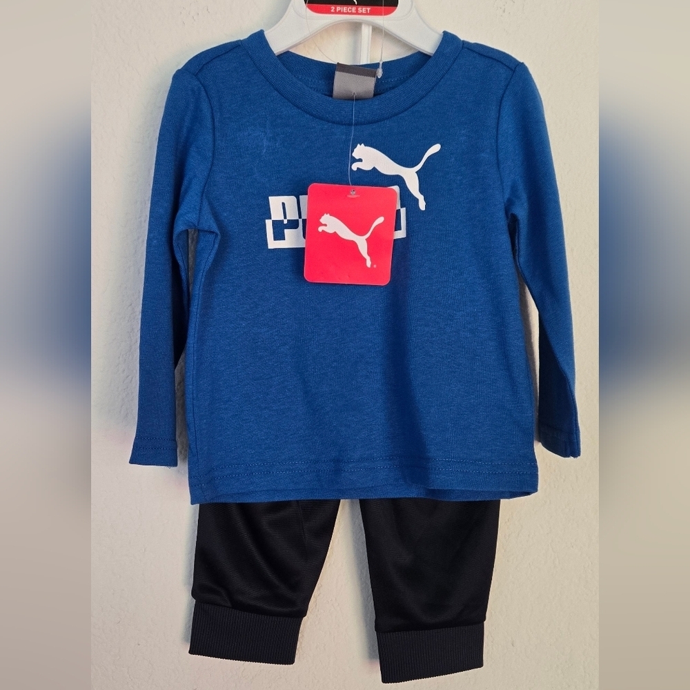 Puma Kids Royal Blue and Black Set